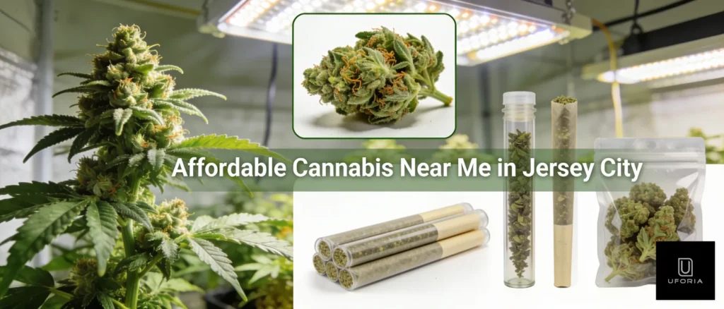 Lab-tested cannabis flower, pre-rolls, and concentrates at Uforia Dispensary in Jersey City.