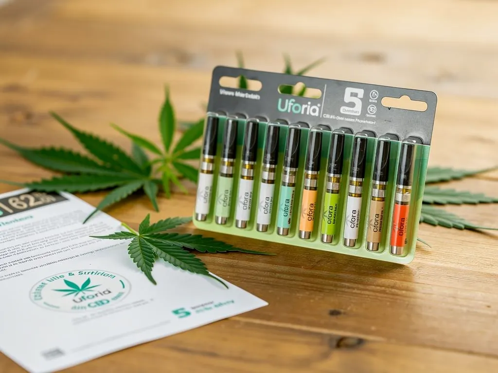 CBD vape cartridges and lab testing documents representing quality and transparency