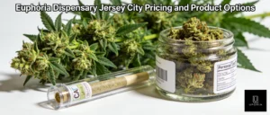 A Jersey City dispensary menu spans flower, pre-rolls, vaporizers, concentrates, edibles, tinctures, beverages, topicals