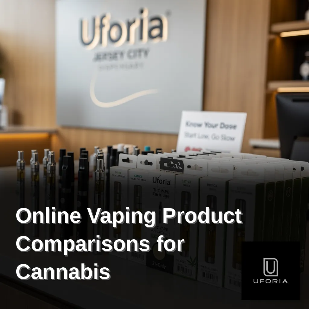 Cannabis vape pens and cartridges displayed for comparison