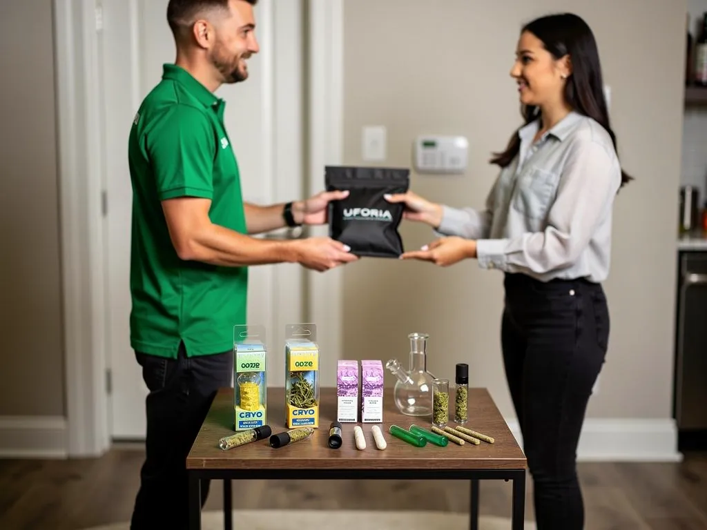 Cannabis flower, vape, and edible products ready for Jersey City delivery