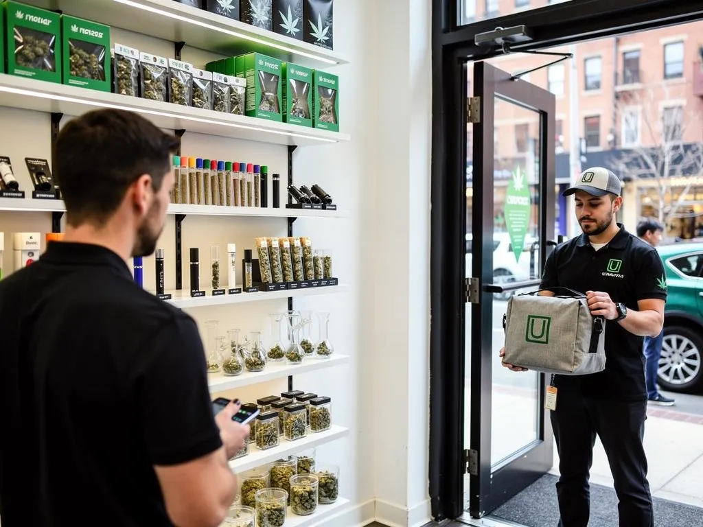 Customer choosing between Jersey City pickup and home delivery