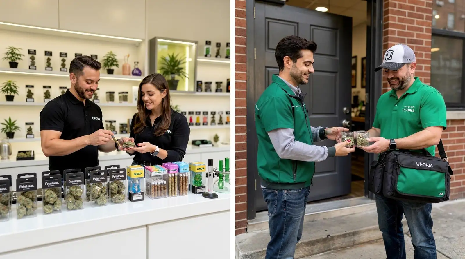 Two paths lead to the same lab-tested products: a trip to the storefront