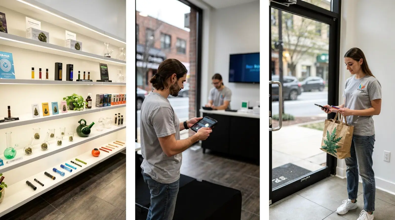 Three steps separate a Jersey City resident from a legal cannabis delivery: browse, confirm