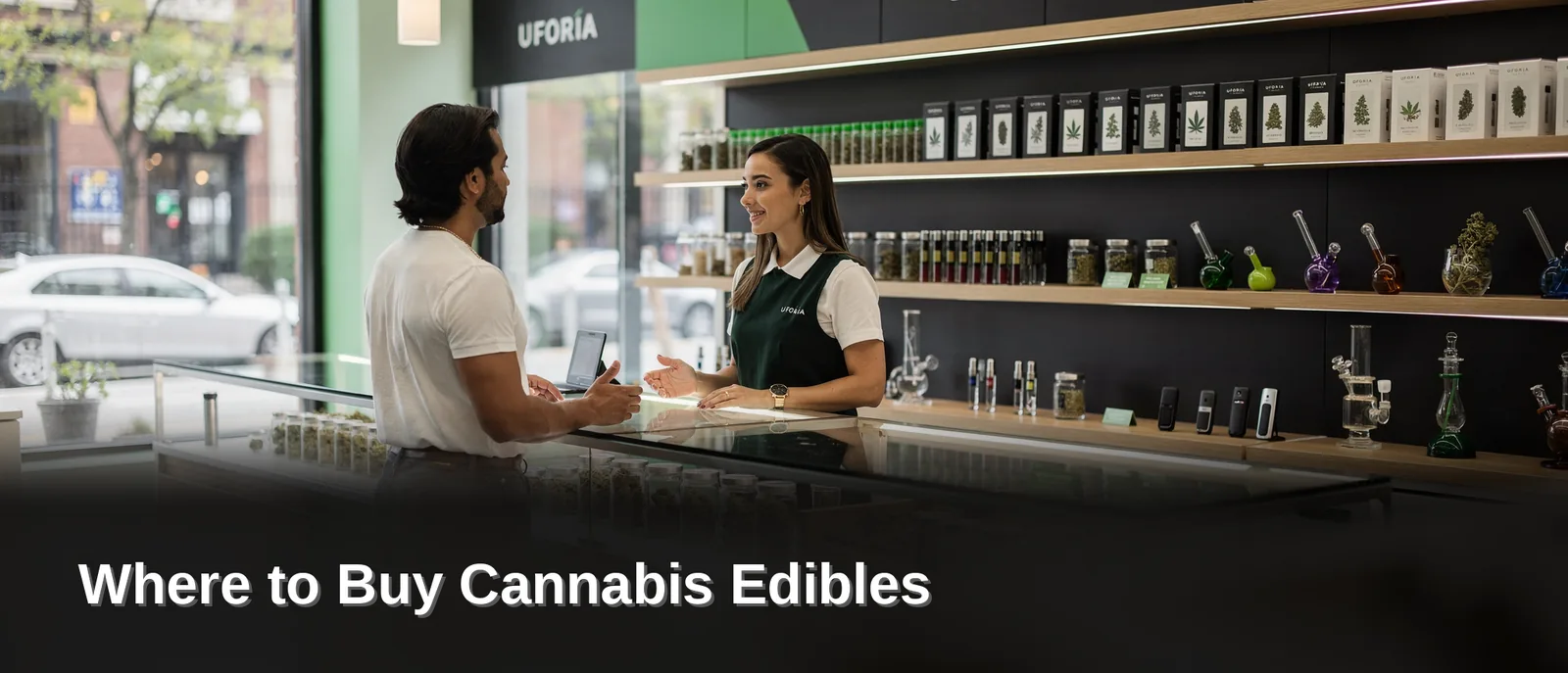 Jersey City shoppers can buy cannabis edibles through Uforia Dispensary, a licensed cannabis store serving